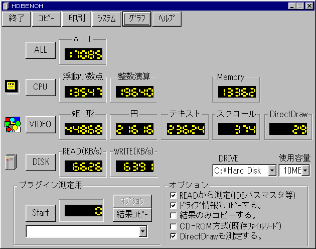 ベンチマークテスト計算結果